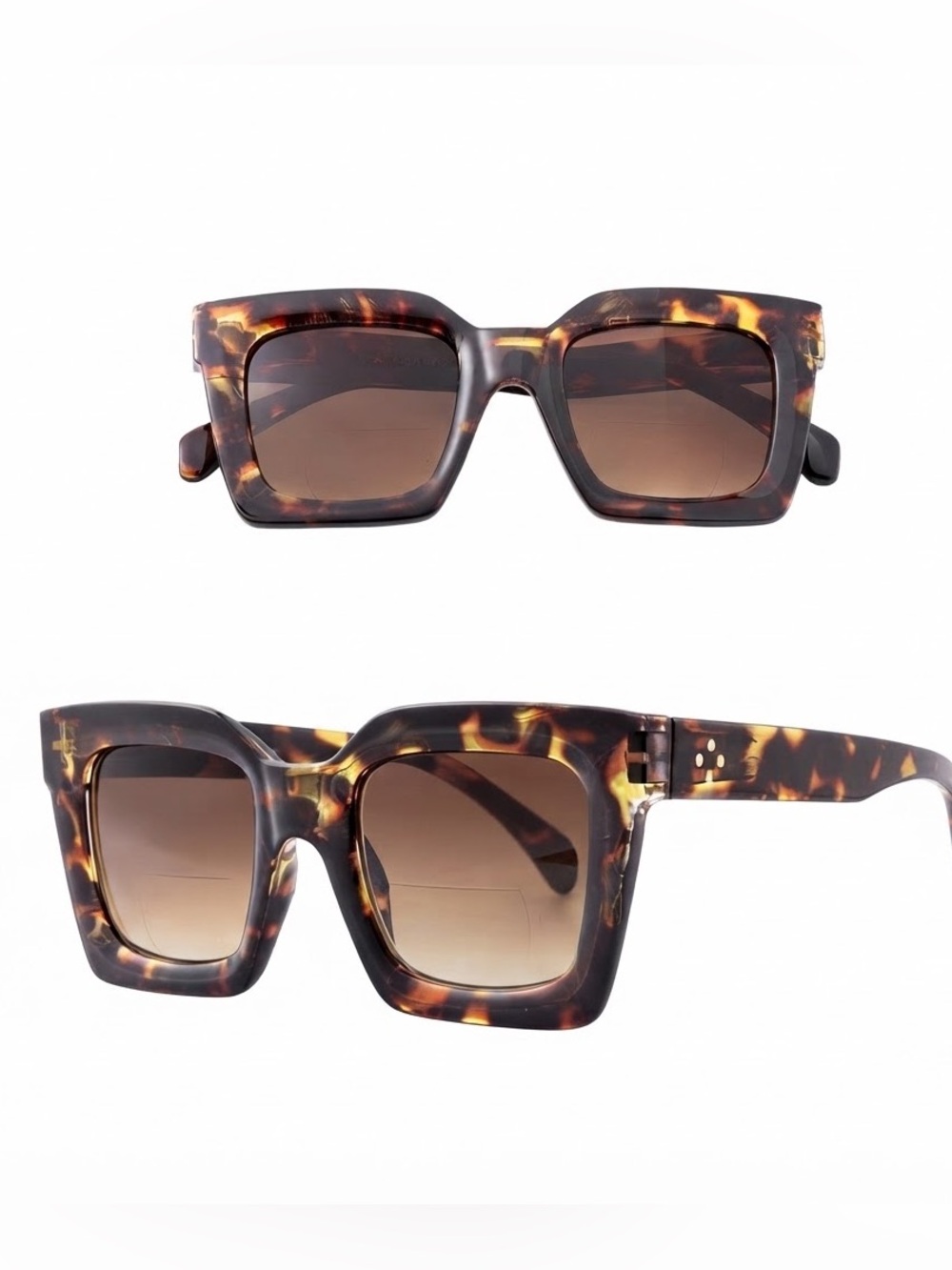 Woman's Tortoiseshell Fashion Bifocal Reading Sunglasses UV400 +1.5, Brown, OS - Picture 1 of 7